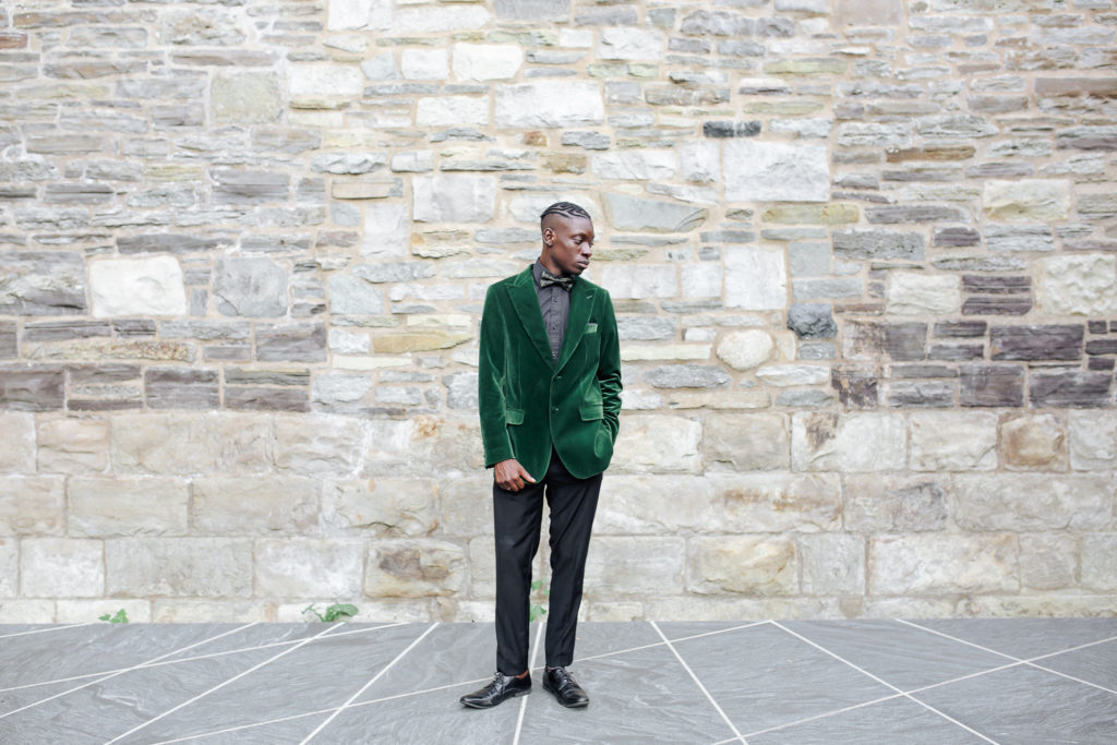 Man wearing green velvet suit  | Weddings & Events by Cheryl Munro | Toronto Wedding Planner