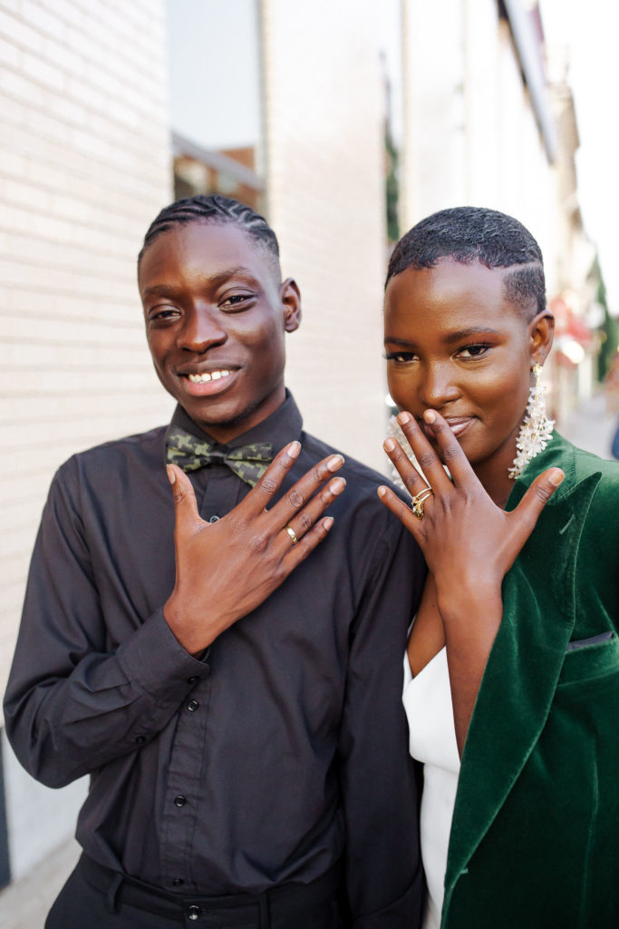 Bride and groom showing off wedding rings | Weddings & Events by Cheryl Munro | Toronto Wedding Planner
