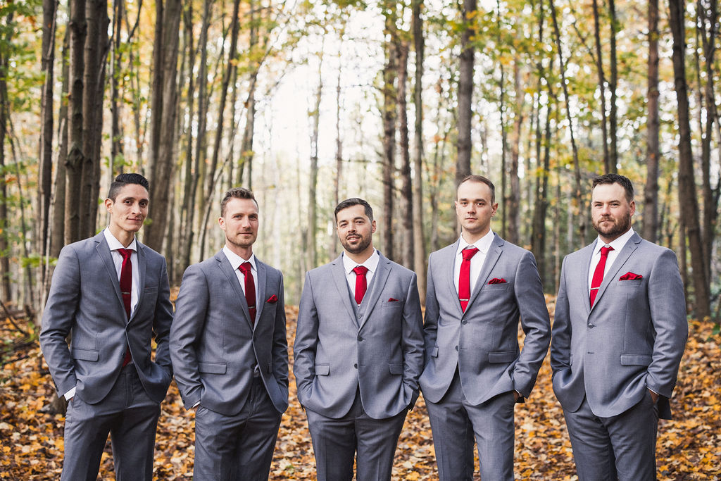 Groom and groomsmen standing together | Weddings & Events by Cheryl Munro | Toronto Wedding Planner